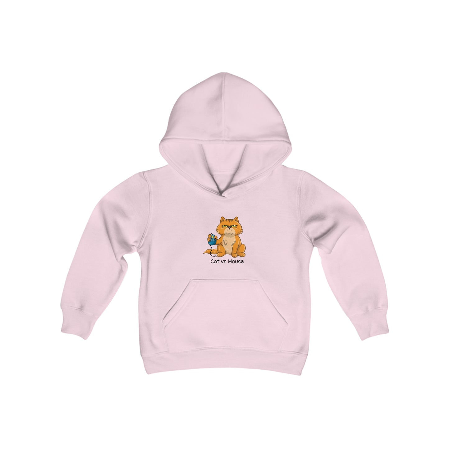 'Cat vs Mouse' Youth Heavy Hooded Sweatshirt