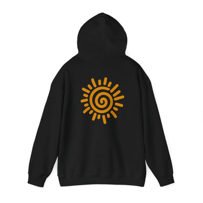 'Spiral Sun' Unisex Heavy Hooded Sweatshirt