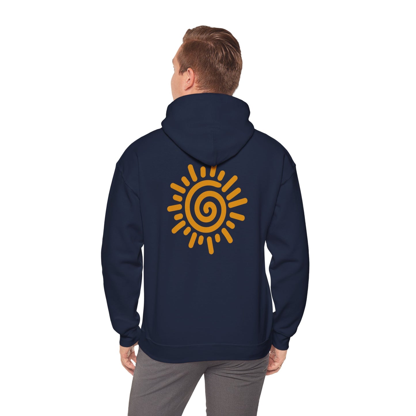 'Spiral Sun' Unisex Heavy Hooded Sweatshirt