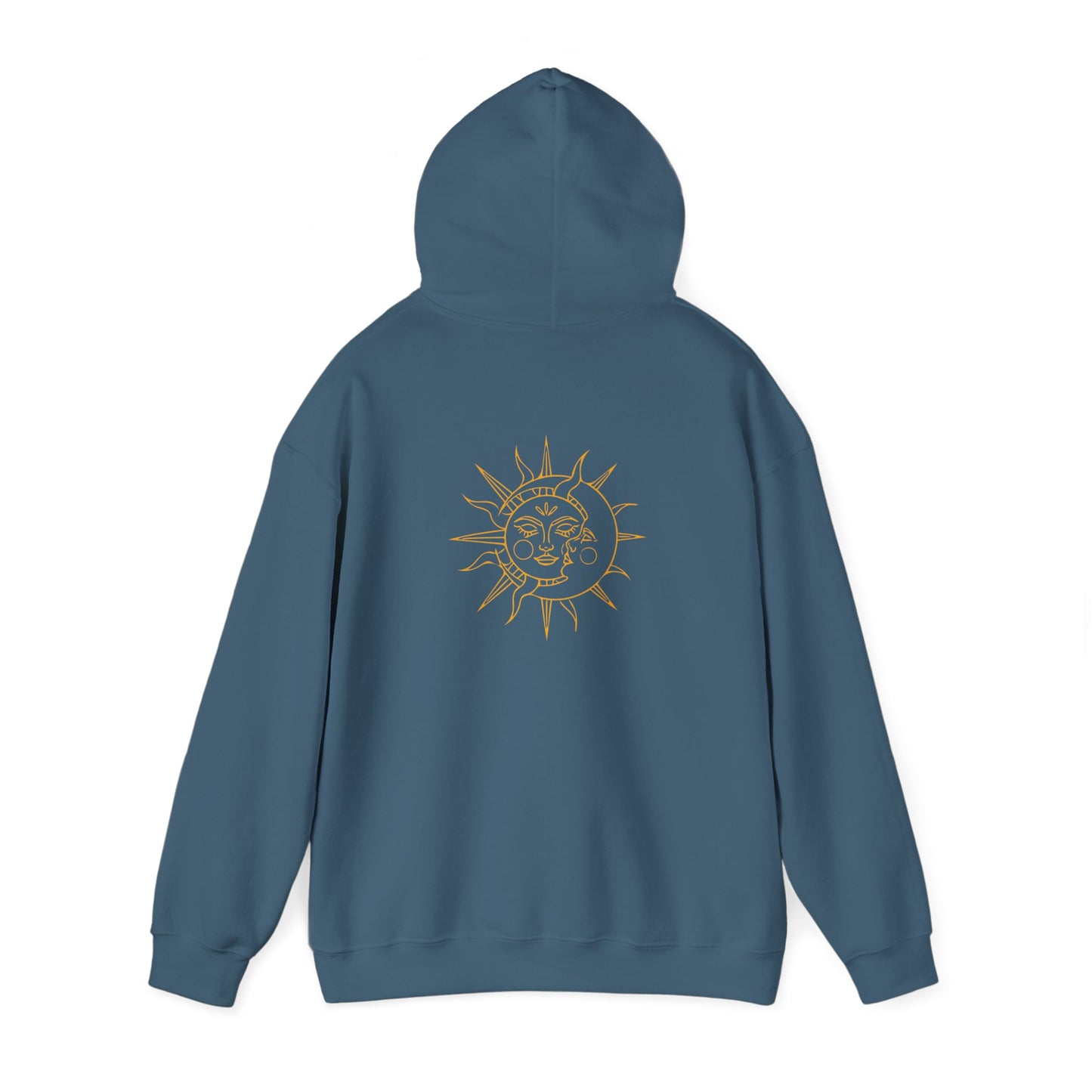 'Sun and Moon' Unisex Heavy Hooded Sweatshirt