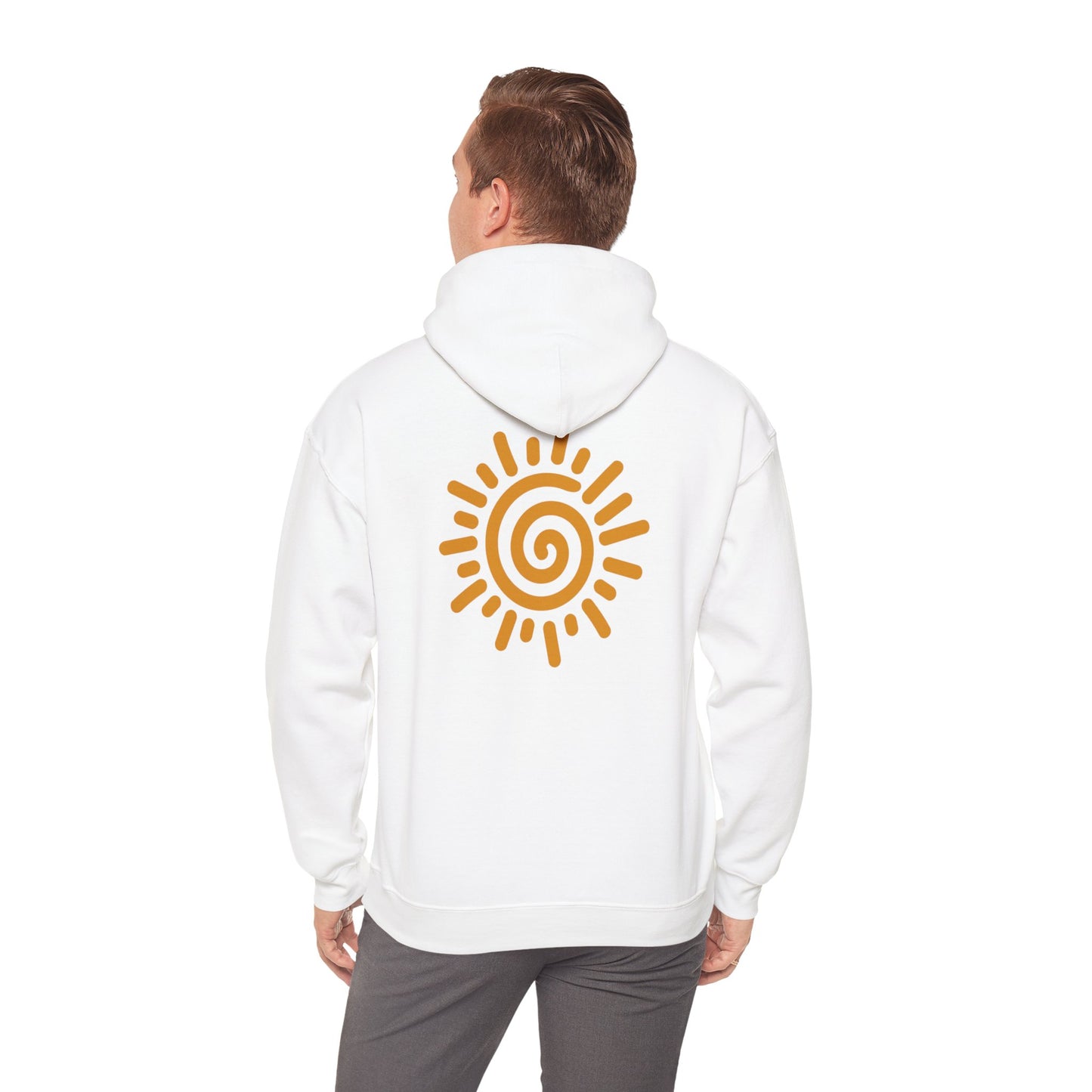 'Spiral Sun' Unisex Heavy Hooded Sweatshirt