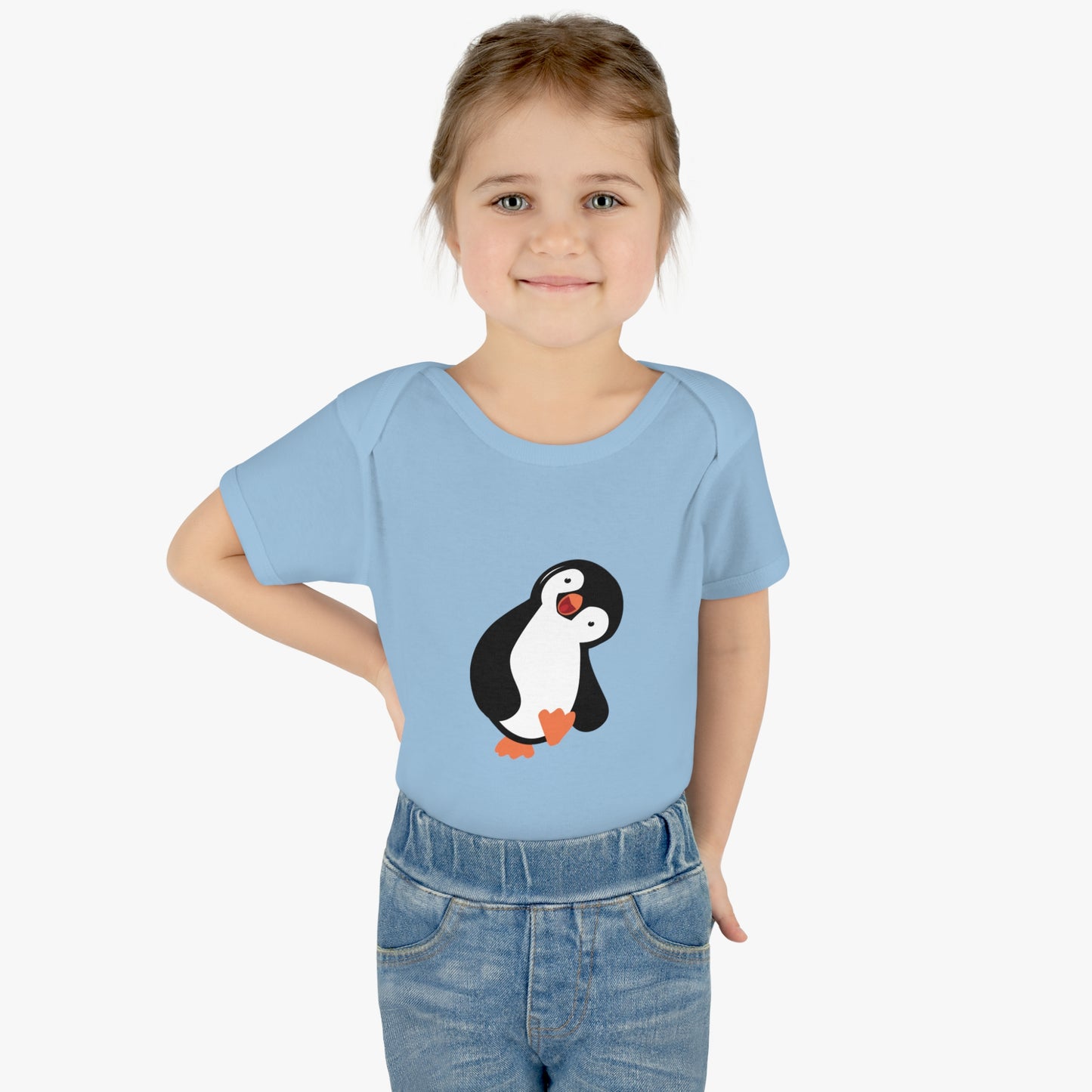 'Penguin' Infant Baby Rib Bodysuit