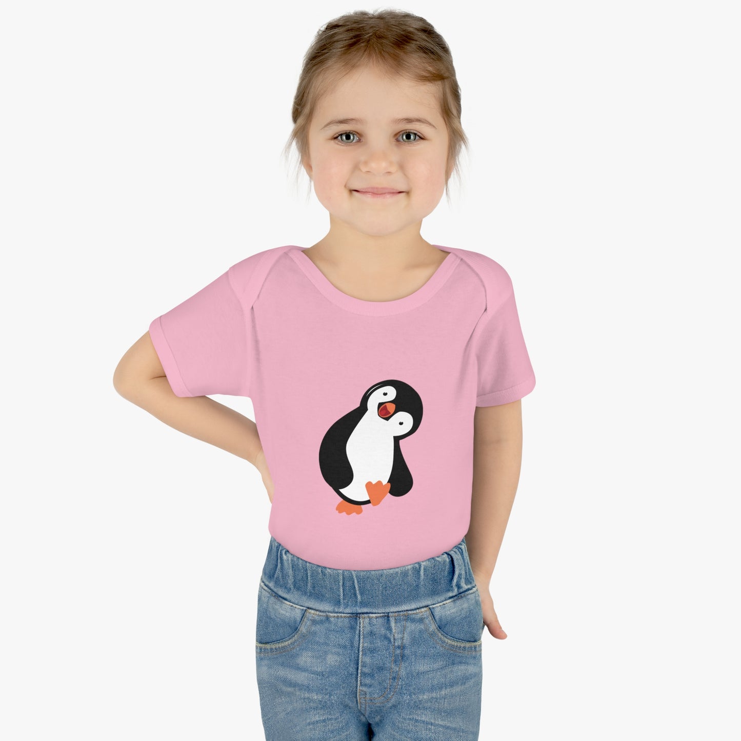 'Penguin' Infant Baby Rib Bodysuit