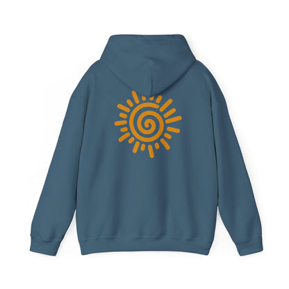 'Spiral Sun' Unisex Heavy Hooded Sweatshirt