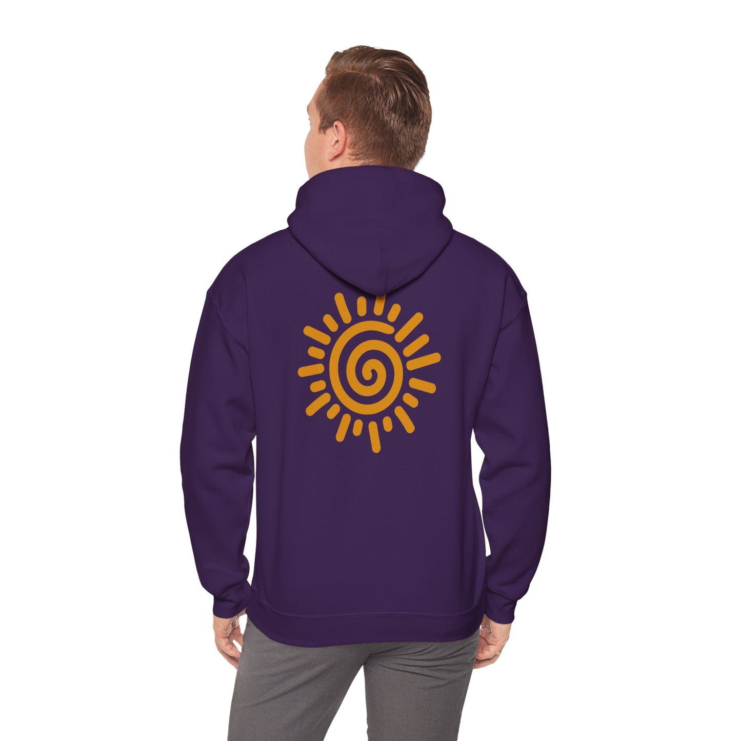 'Spiral Sun' Unisex Heavy Hooded Sweatshirt