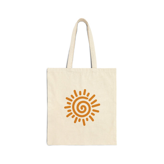'Spiral Sun' 100% Cotton Canvas Tote Bag