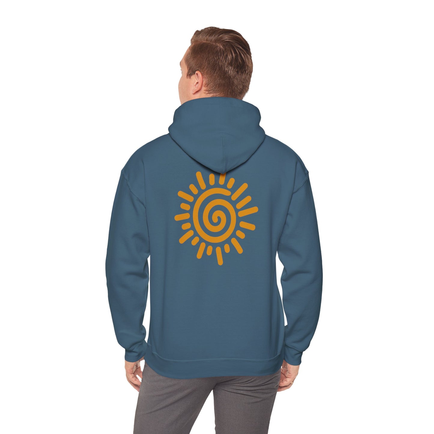 'Spiral Sun' Unisex Heavy Hooded Sweatshirt