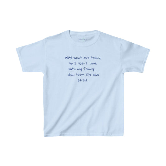 'Wifi down' Kids Heavy Tee