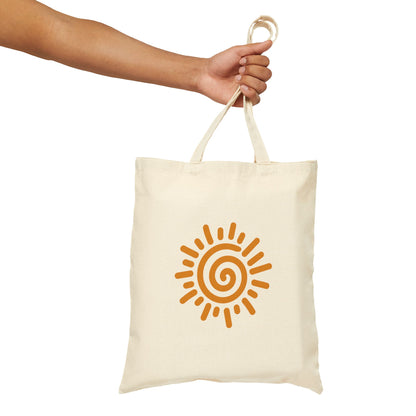 'Spiral Sun' 100% Cotton Canvas Tote Bag