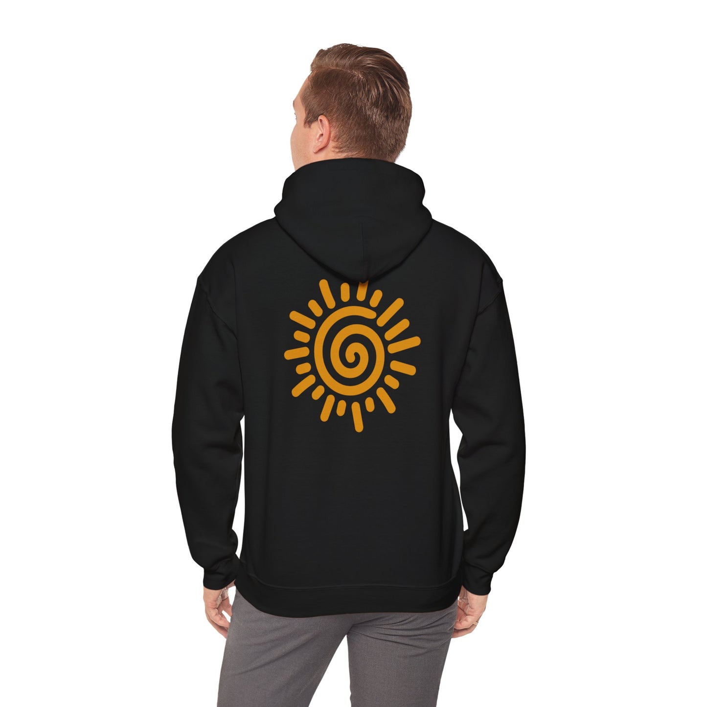 'Spiral Sun' Unisex Heavy Hooded Sweatshirt