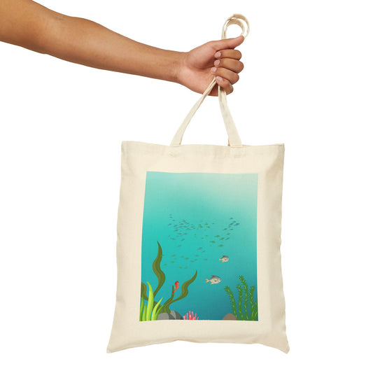 'Under the Sea' Cotton Canvas Tote Bag