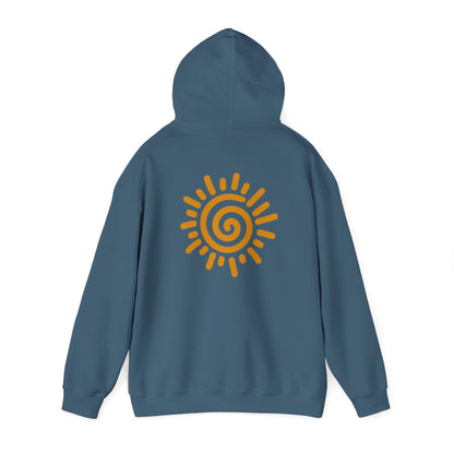 'Spiral Sun' Unisex Heavy Hooded Sweatshirt