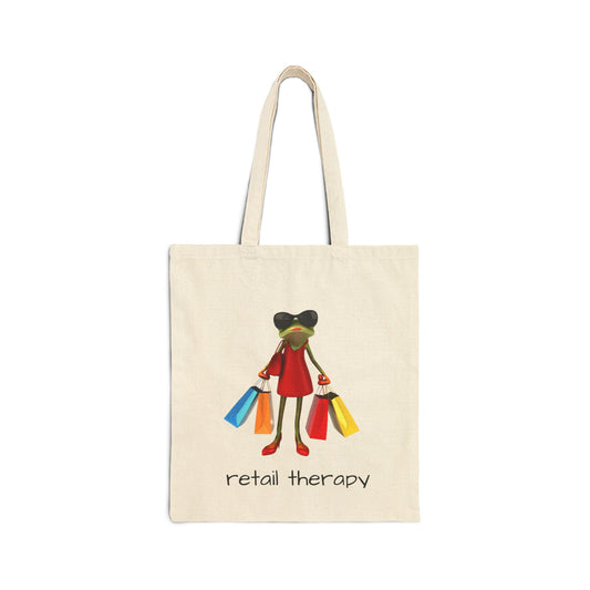 'Retail Therapy' 100% Cotton Canvas Tote Bag