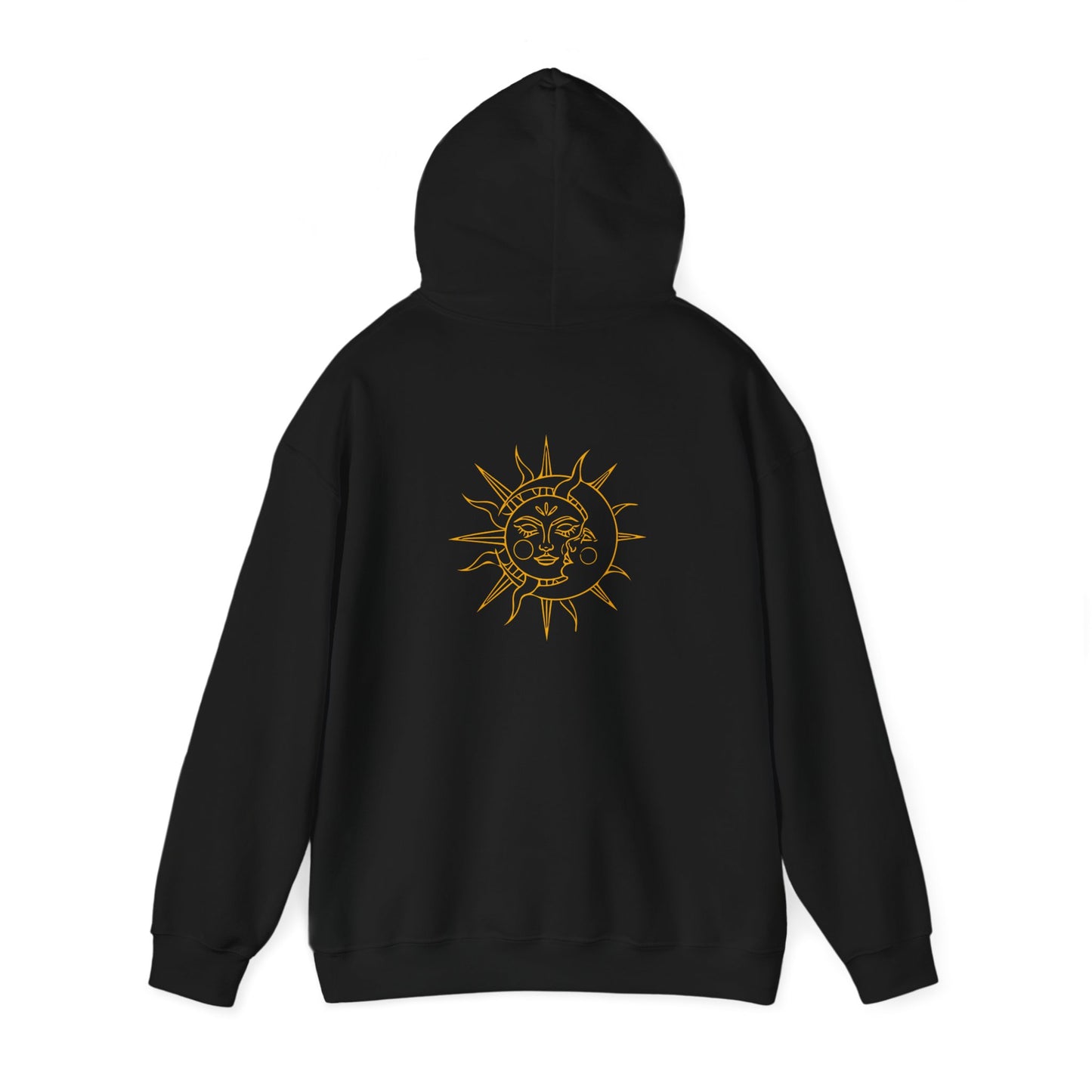 'Sun and Moon' Unisex Heavy Hooded Sweatshirt