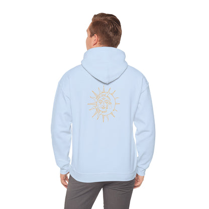 'Sun and Moon' Unisex Heavy Hooded Sweatshirt