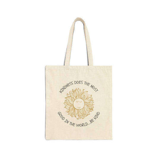 'Be Kind' Cotton Canvas Tote Bag