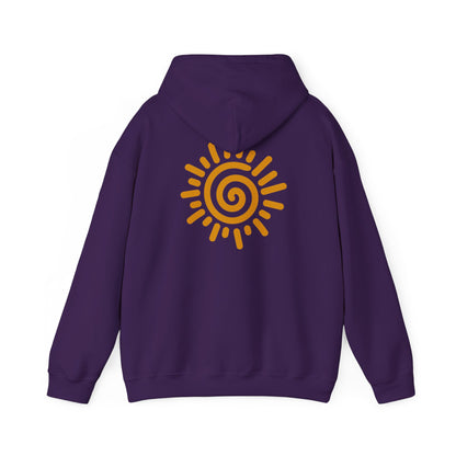 'Spiral Sun' Unisex Heavy Hooded Sweatshirt