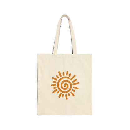 'Spiral Sun' 100% Cotton Canvas Tote Bag