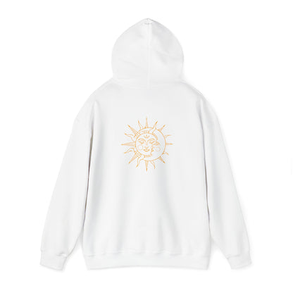 'Sun and Moon' Unisex Heavy Hooded Sweatshirt