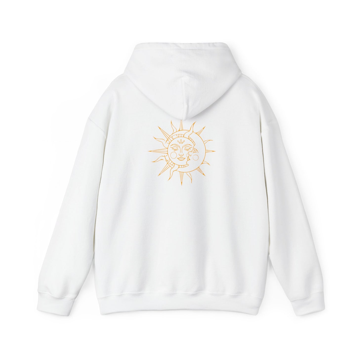 'Sun and Moon' Unisex Heavy Hooded Sweatshirt